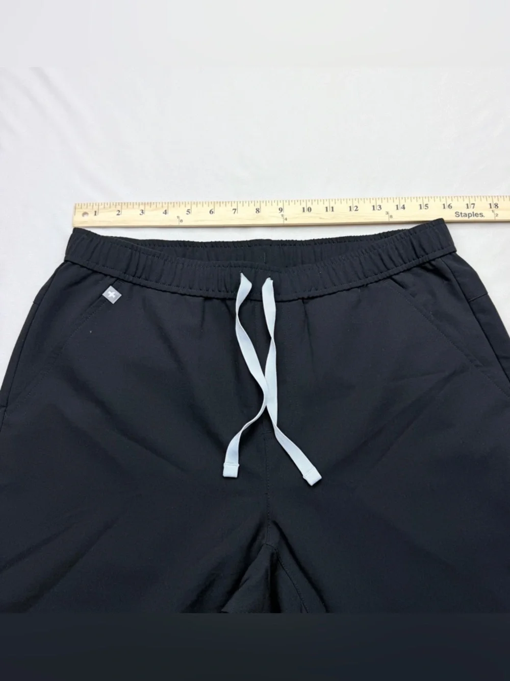 Figs Men's Black Jogger with White Drawstring